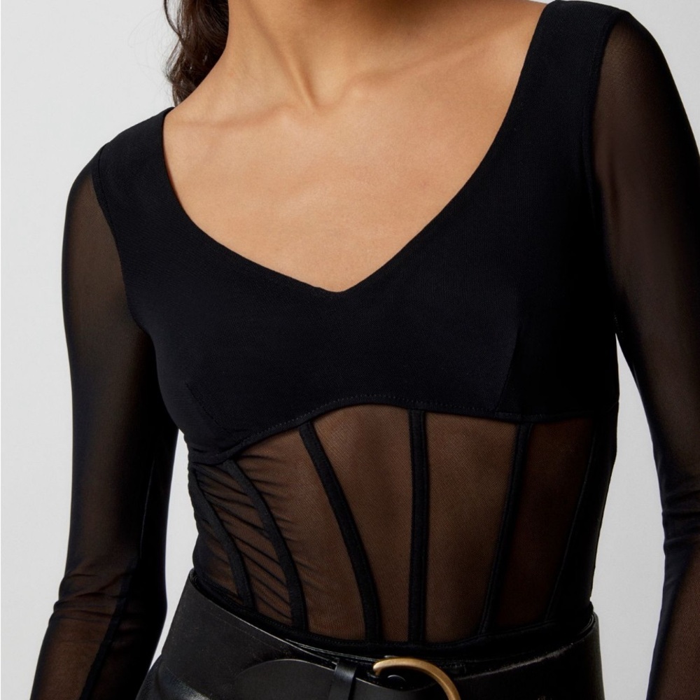 Out From Under Kiera Mesh Corset Bodysuit - Picture 3 of 5